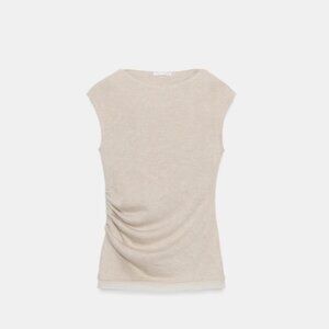 Zara DRAPED SOFT TOP SZ L